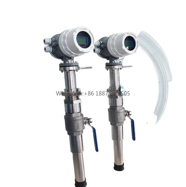 316 Stainless Steel 300~3000mm Insertion Type Flowmeter Water Electromagnetic Flow Meters