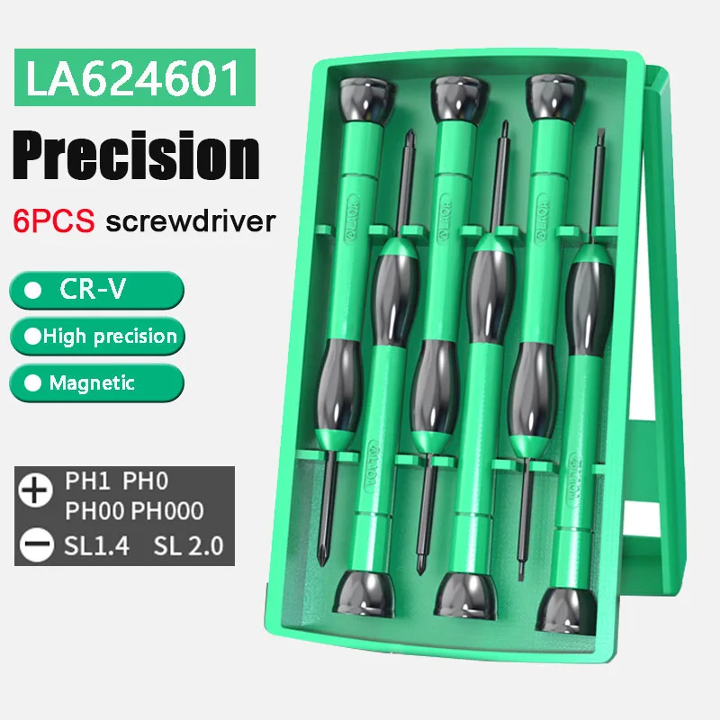 LAOA 6pcs Precision Screwdriver sets CRV Phillips screwdriver Glasses Toy phone Repair Tool