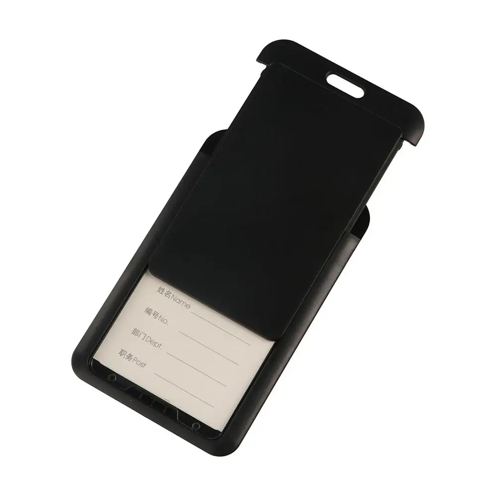 Black Retractable Badge Reel Business Card Name Card ID Card Holder Exhibition Card Card Sleeve Working Card Cover