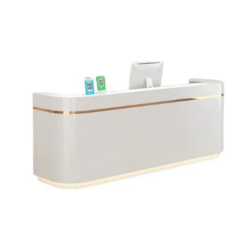 Simple White Lectern Reception Desks Podium Church Pulpit Checkout Register Shop Counter Hair Salon Pulpitos Kassentisch