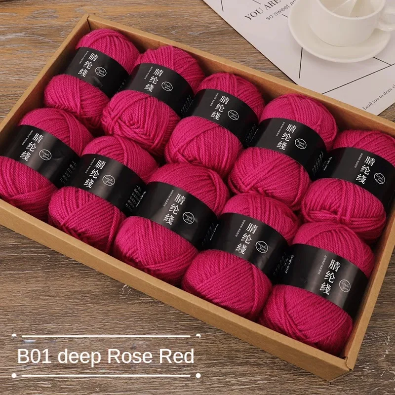 100g/set Thick Acrylic Yarn 4ply Crochet for Knitting Tufting Slipper Scarf Hand-woven Clothing Diy Doll Warm Soft Baby Thread