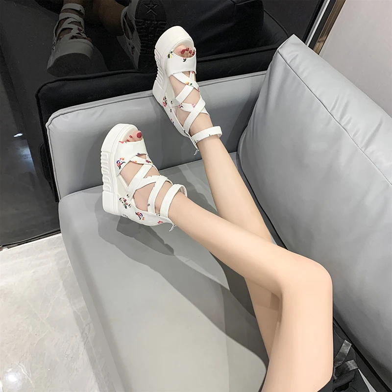 Women\'s Shoes 2022 New Wedges Fashion Women\'s Shoes Summer Shoes Women Sandals Platform Shoelaces High Heels Casual Shoes Woman