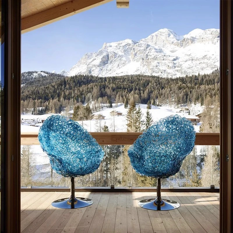 

Italian design creative high-end new epoxy transparent resin queen leisure chair