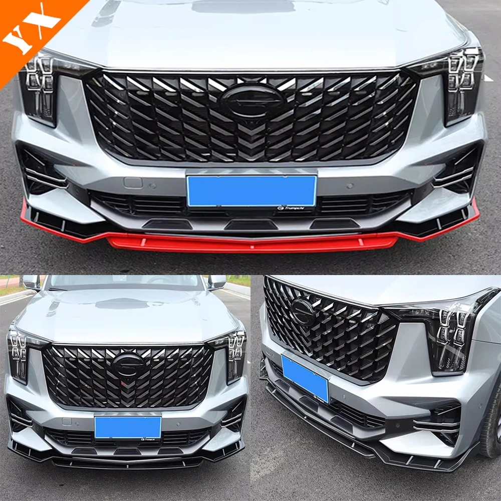 For Trumpchi GAC GS8 2023-2024 Carbon Trim Car Front Shovel Front Lip Front Bumper Protector Anti Hit Garnish Accessories