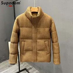 Supzoom 2023 New Arrival Top Fashion Winter Couple Casual Loose Vertical Collar Thickened Warm Cotton-padded Bread Mens Jackets