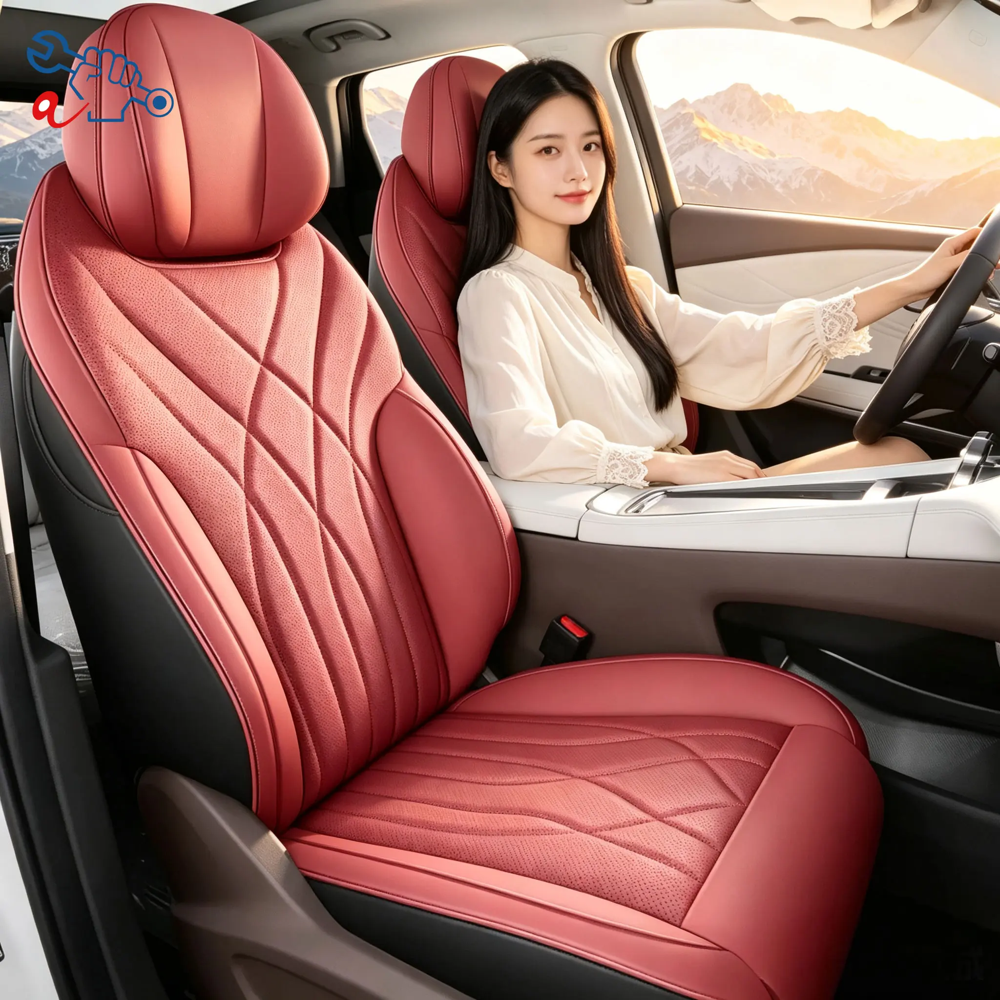 Left-Drive Car Seat Cover For EXEED Lingyun 2024-2026 All Season Seat Cushion Custom Fit Full Surround Protective Covers