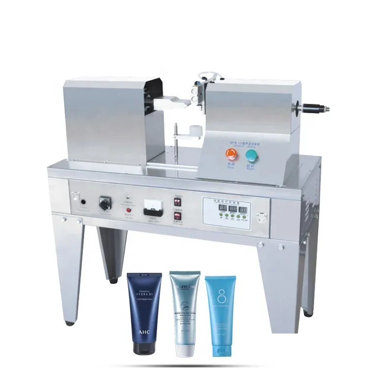 

2024 New Manual Semi Automatic Ultrasonic Plastic Hand Cream Lotion Soft Tube Sealer Sealing Cutting Machine