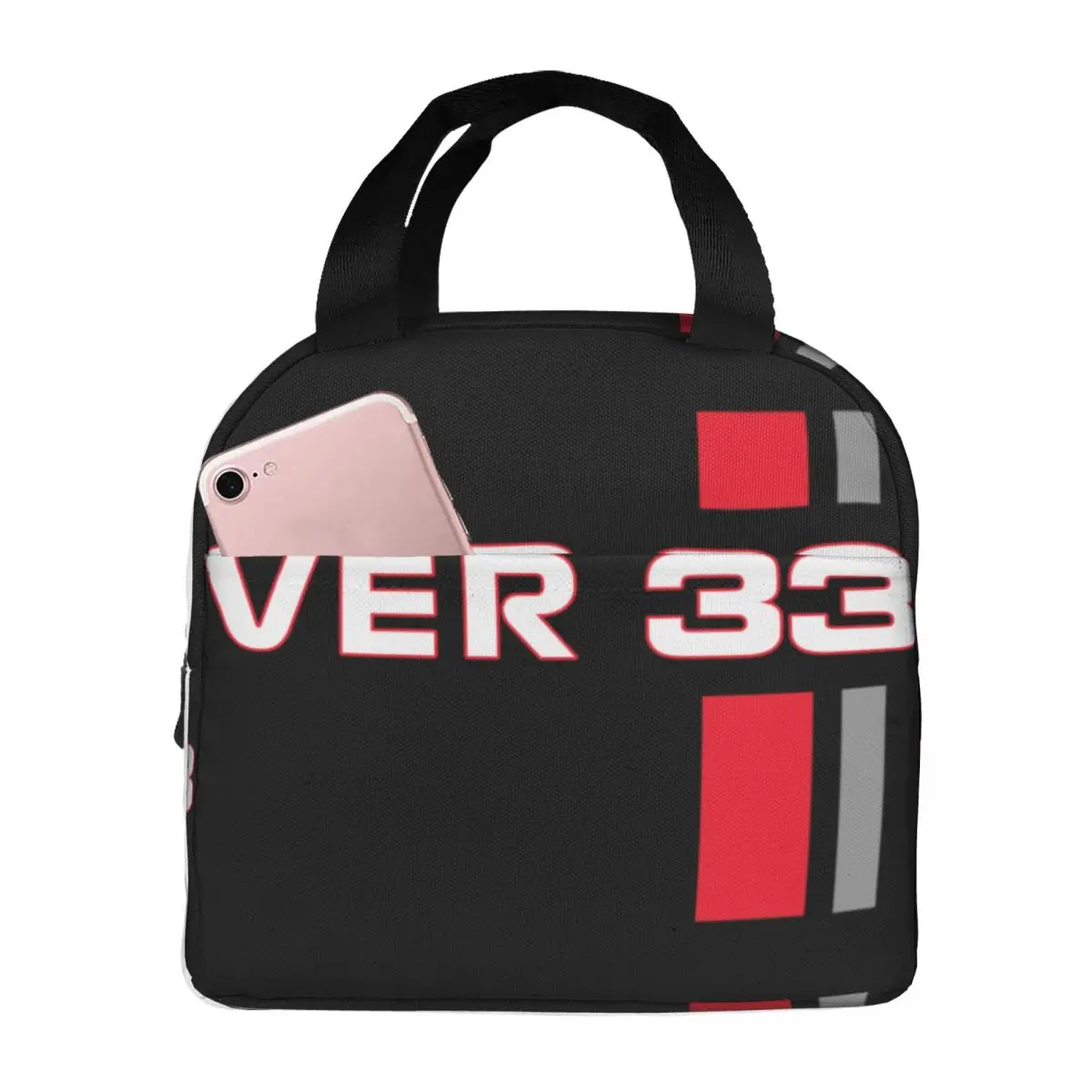Dutch Racing Driver Verstappens 33 Formula Lunch Bag Women Warm Cooler Insulated Lunch Box for School