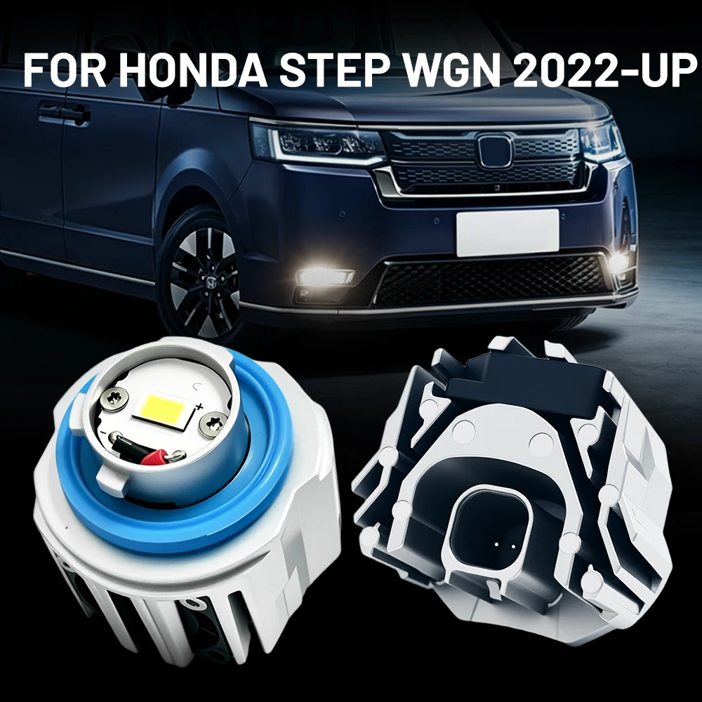 

FOR HONDA STEP WGN 2022-UP L1B LW5B LED Fog Light with Cooling Fan Turbo Dual Color Yellow White Car Driving Lamp