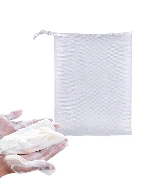 Soap Bubble Net Portable Mesh Soap Bag Body Cleaning Bubble Helper Hangable Mesh Bag Skin Cleansing Tools for Bubble Making