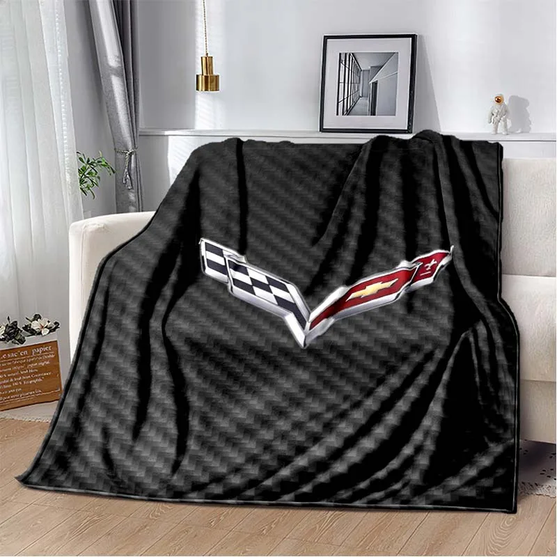 

Fashion Art Printed C-Chevrolet - Corvette Sports Car Logo Flannel Home Sofa Bed Warm and Comfortable Outdoor Portable Blanket