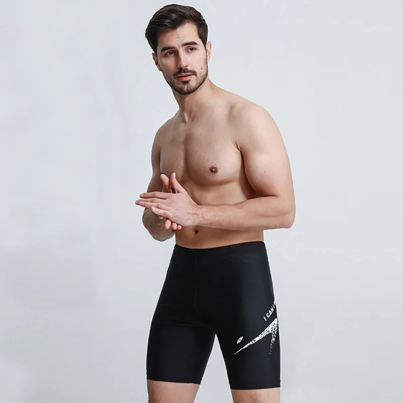 Adult Men's High-End Racing Five Point Anti Awkward Quick Drying Swim Pants Hot Spring Vacation Straight