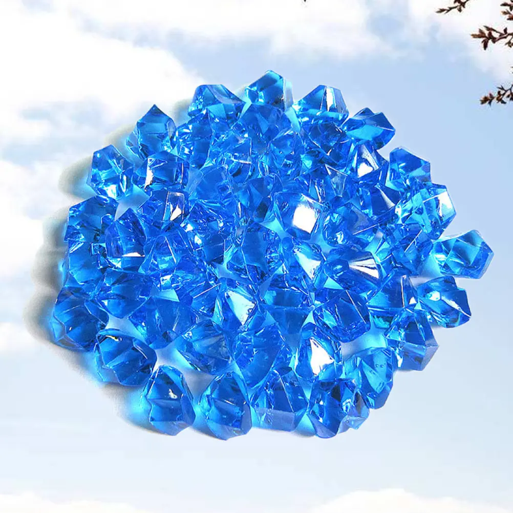 150Pcs Acrylic Crystal Stones Clear Shining Transparent Premium for Vase Filler Centerpiece Aquarium Decor Sinking Bottom DIY