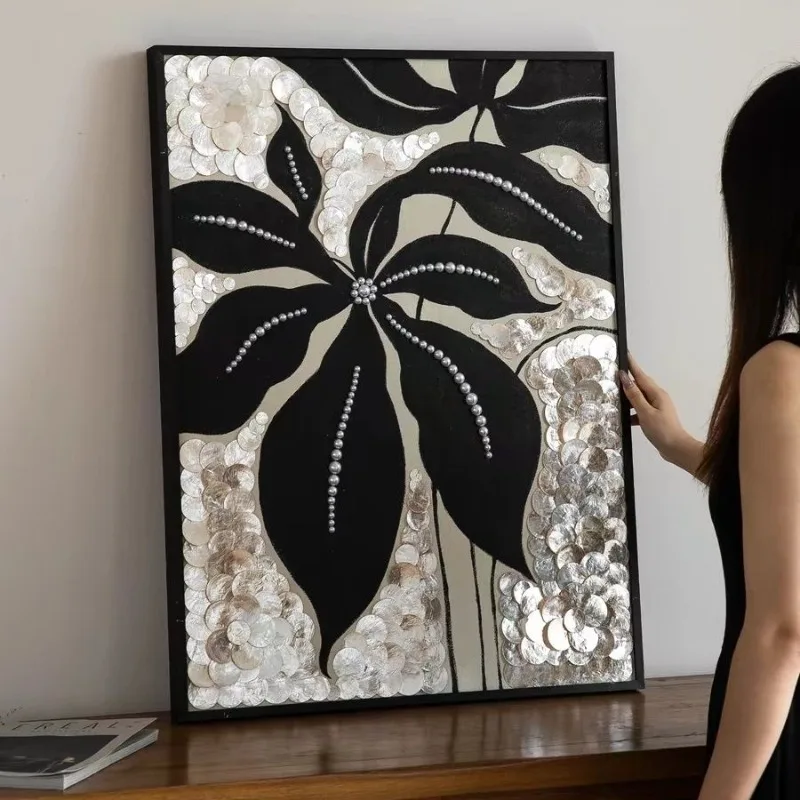 Hand Drawn Framed Wall Painting Creative Eastern Aesthetics Framed Wall Painting Living Room Paints Pictures Wall Decoration