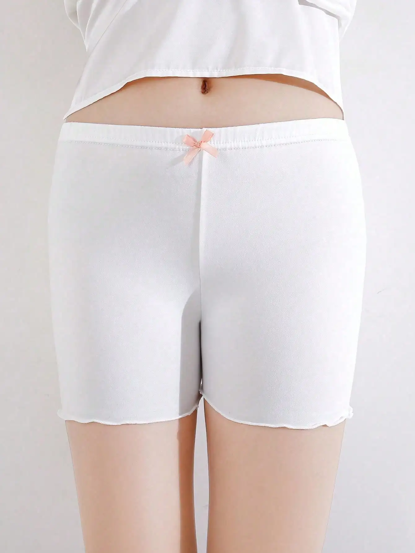 3-teilige Mädchen-Sicherheitsshorts aus Modal, 2–10 Jahre, Anti-Exposition-Shorts mit Schleifenverzierung für Freizeit, Strandtage, Partys und Prinzessinnen-Outfits – Detail 8