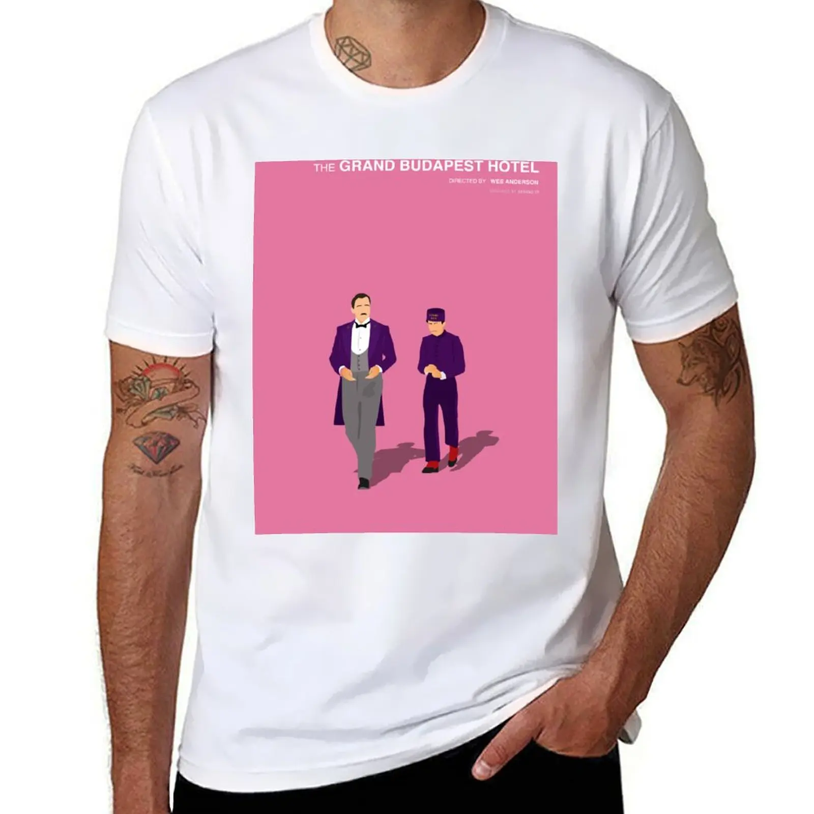 

The Grand Budapest Hotel Minimalist Movie poster T-Shirt t shirt custom print t shirt men 100% cotton luxury brand T-Shirt
