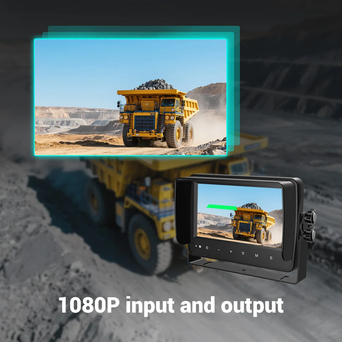 STONKAM IP69K 방수 77GHz 레이더 경고 시스템 후방 카메라 포함 광산 트럭용 사각지대 모니터링