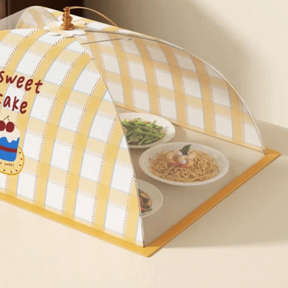 

Cartoon Print Kitchen Dust-proof Cover Collapsible Fly-proof Foldable Food Protector Food Protector Durable Food Dish Cover