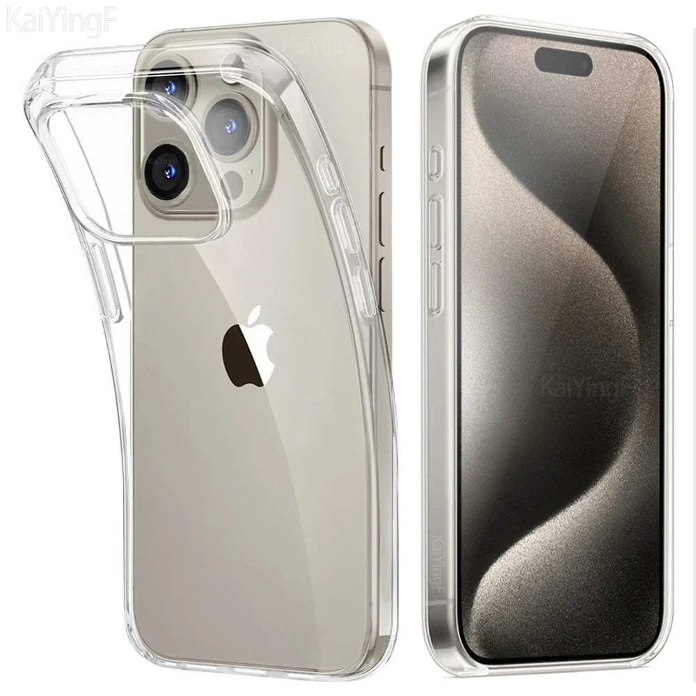 

Роскошный прозрачный чехол для iPhone 16, 15, 11, 12, 13, 14 Pro Max, мягкий силиконовый чехол из ТПУ для iPhone XR XS Max 8 Plus, прозрачный чехол на заднюю панель