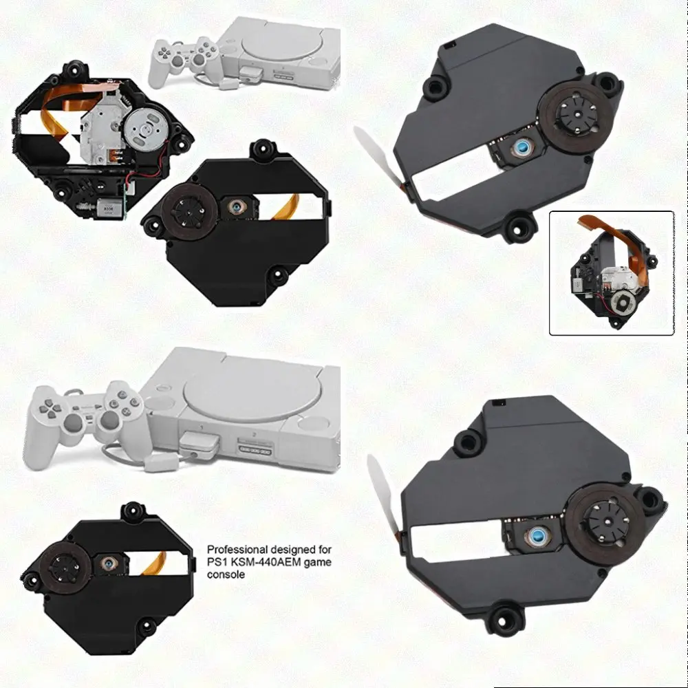 Optical Lens Replacement For PS1 KSM-440ADM Game Console Repair Part Black ABS Material High Accuracy Pickup