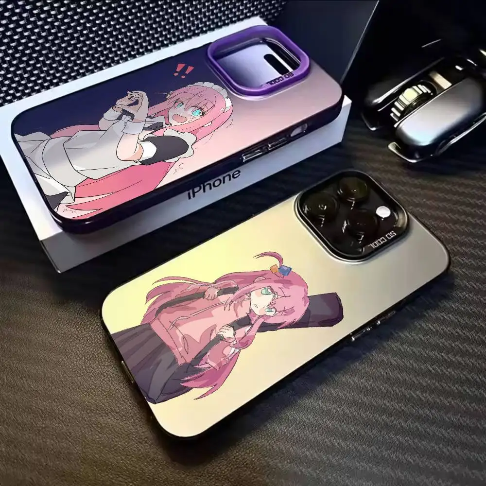 

Bocchi the Rock Gotou Hitori Phone Case For iPhone 17,16,15,14,13,12,11,Mini,Pro,E,MAX White Candy Matte Cover