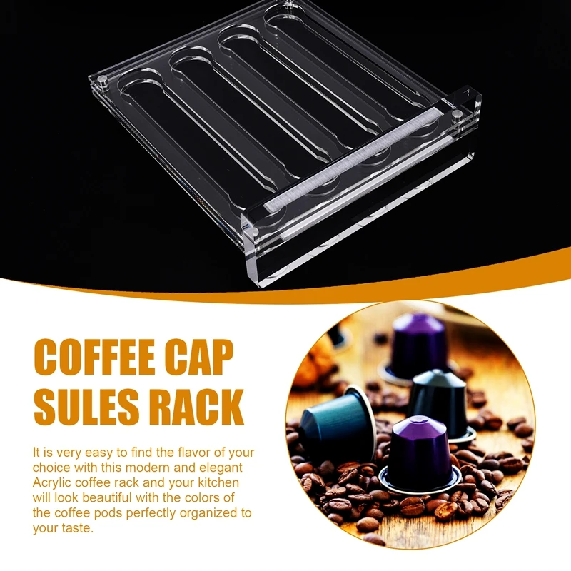 ABWR-Support de Dosettes de Café en Acrylique, Original, pour le Stockage des Capsules, 40 Dosettes