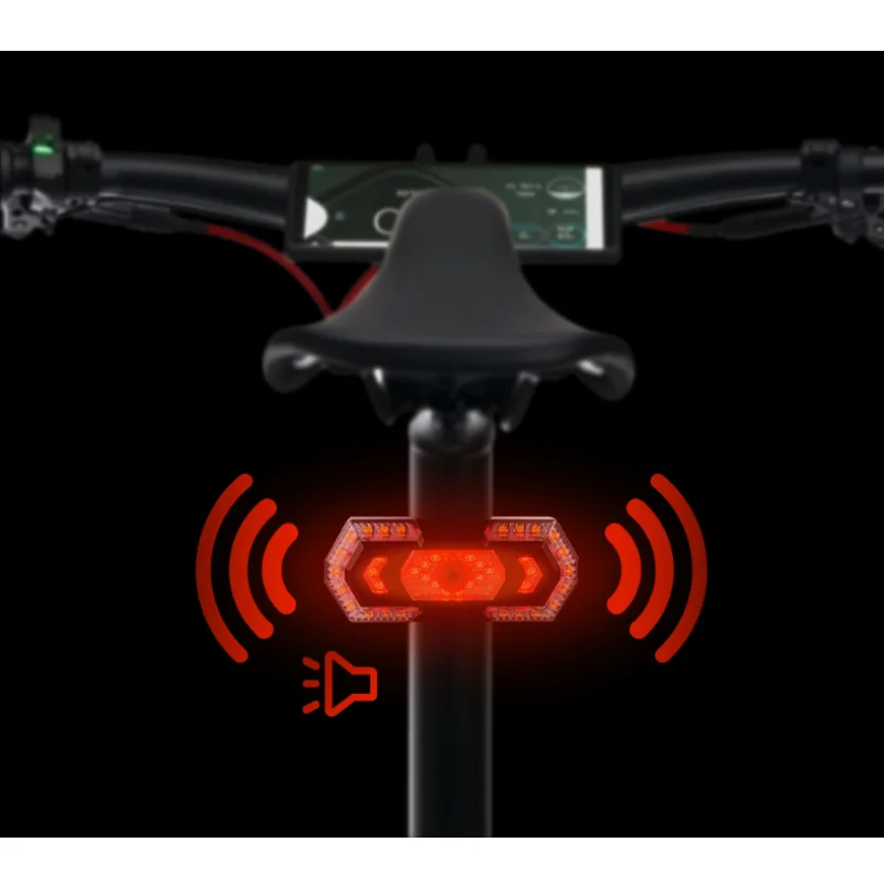 

Waterproof USB Rechargeable Bike Rear Tail Lamp Smart Remote Control Bicycle Turning Signal Light Wireless LED Warning Taillight