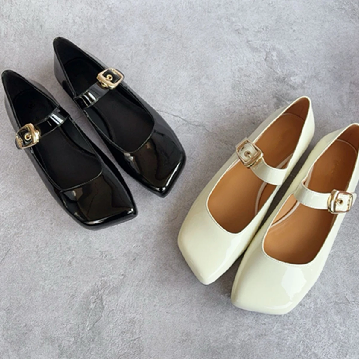

Maxdutti Minimalist Women's Shoes Fashion Gold Buckle French Genuine Leather Vintage Mary Jane Shoes Women Summer Sandals
