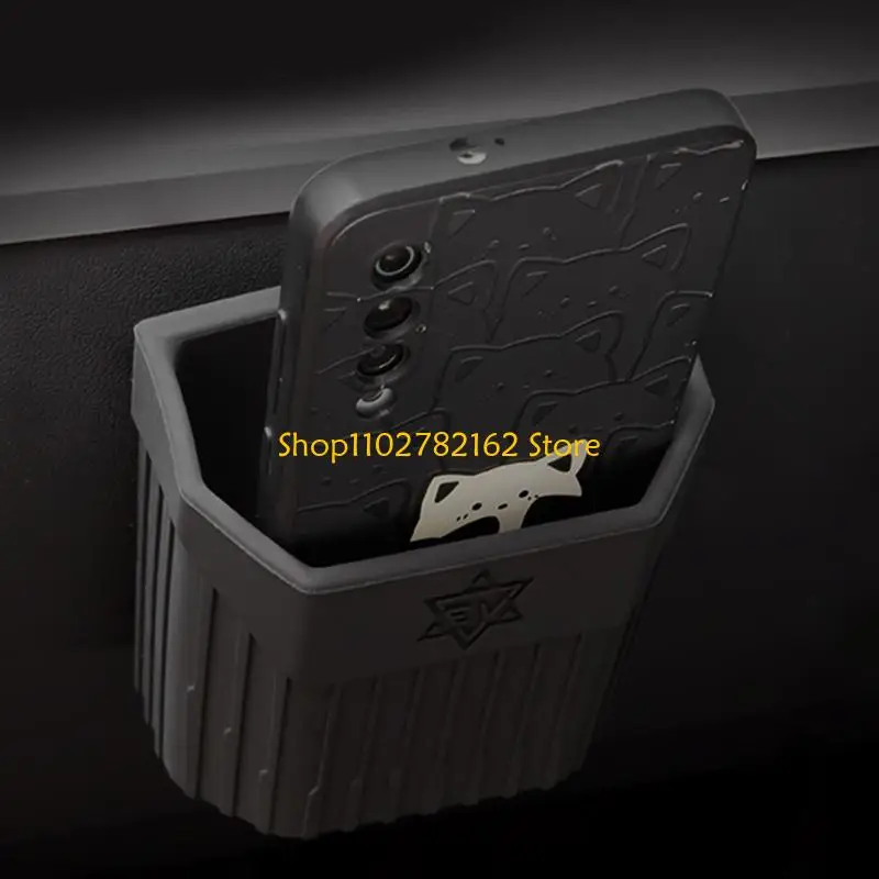 

547B Auto Accessory Cellphone Pocket for Flocking Car Center Console Tray Storage Box Coin Case