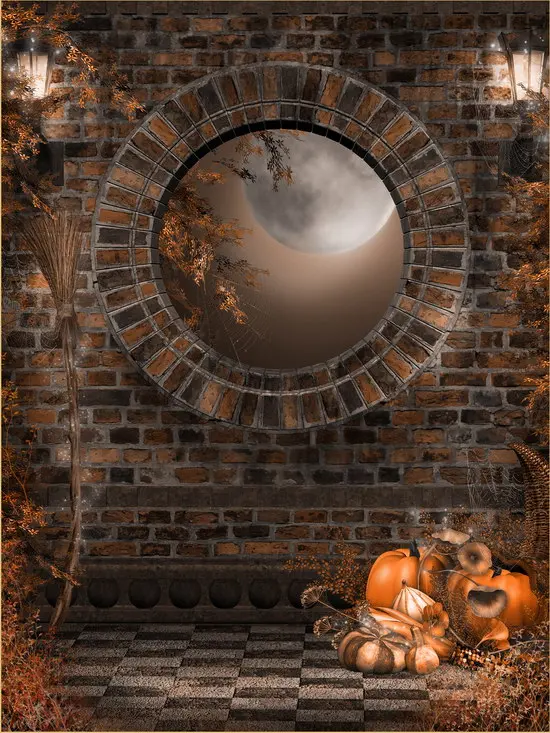 Fondo de Castillo del bosque, decoración de Halloween, fondos de fotos para niños, kits de estudio de fotografía, accesorios de Video