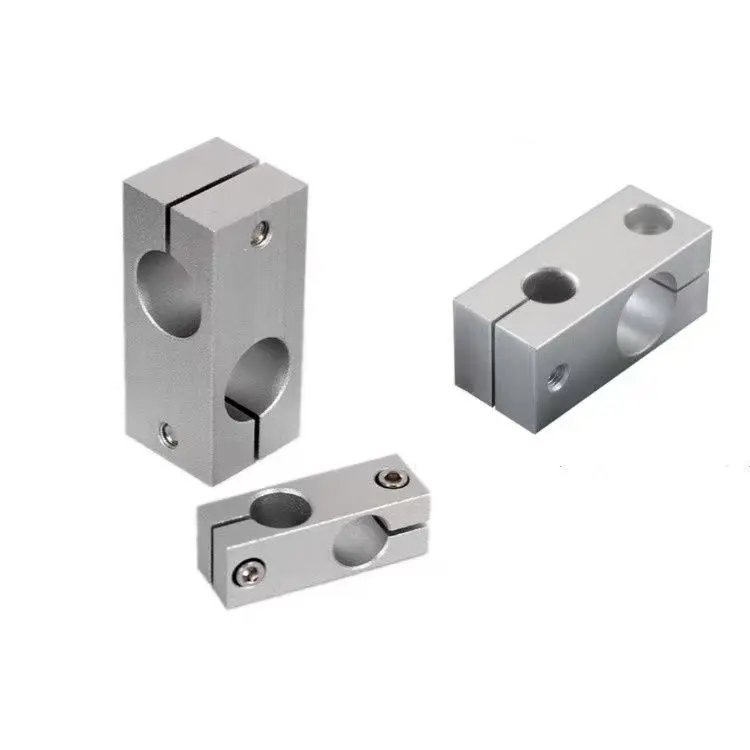 1Pcs Cross Shaped Optical Axis Cross Clamp Lock Fixing Block Hole 5-20mm Aluminum Vertical Fixing Clamp Optical Axis Clamp Joint