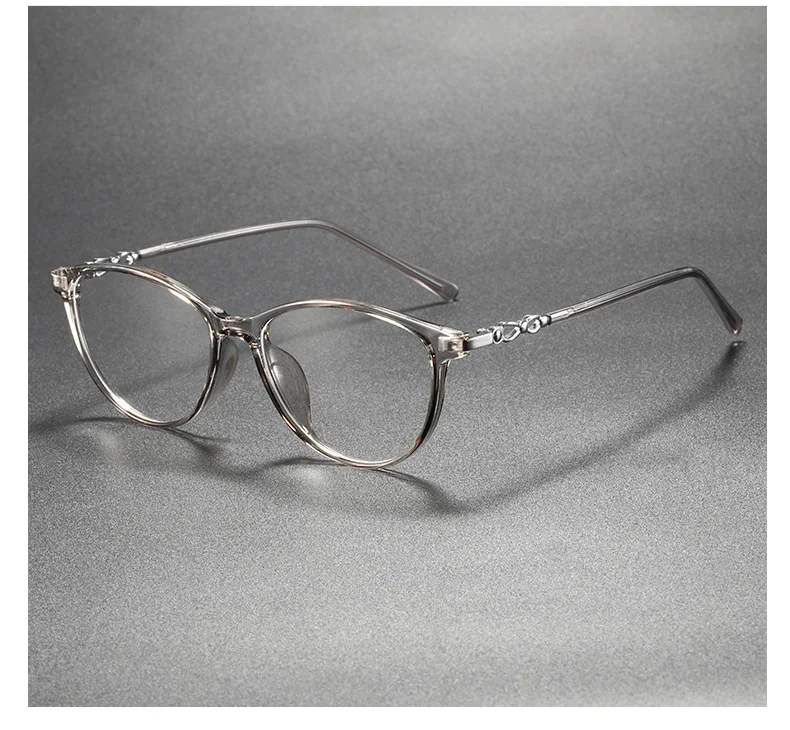 Neue Modische Markendesign Retro Katzenaugen-Rahmen Kurzsichtigkeits-Brille mit Sehstärke Photochromatisch Anti-Blaulicht Damen Astigmatismus-Brillen – Detail 17