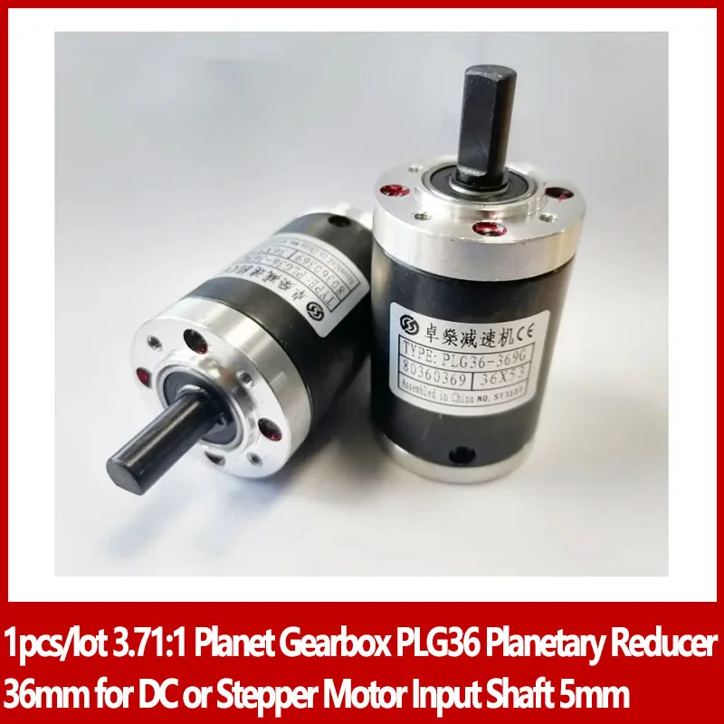 1 pz/lotto 3.71:1 Planet Gearbox PLG36 Riduttore Planetario 36mm per DC o Motore Passo-passo Albero di Ingresso 5mm