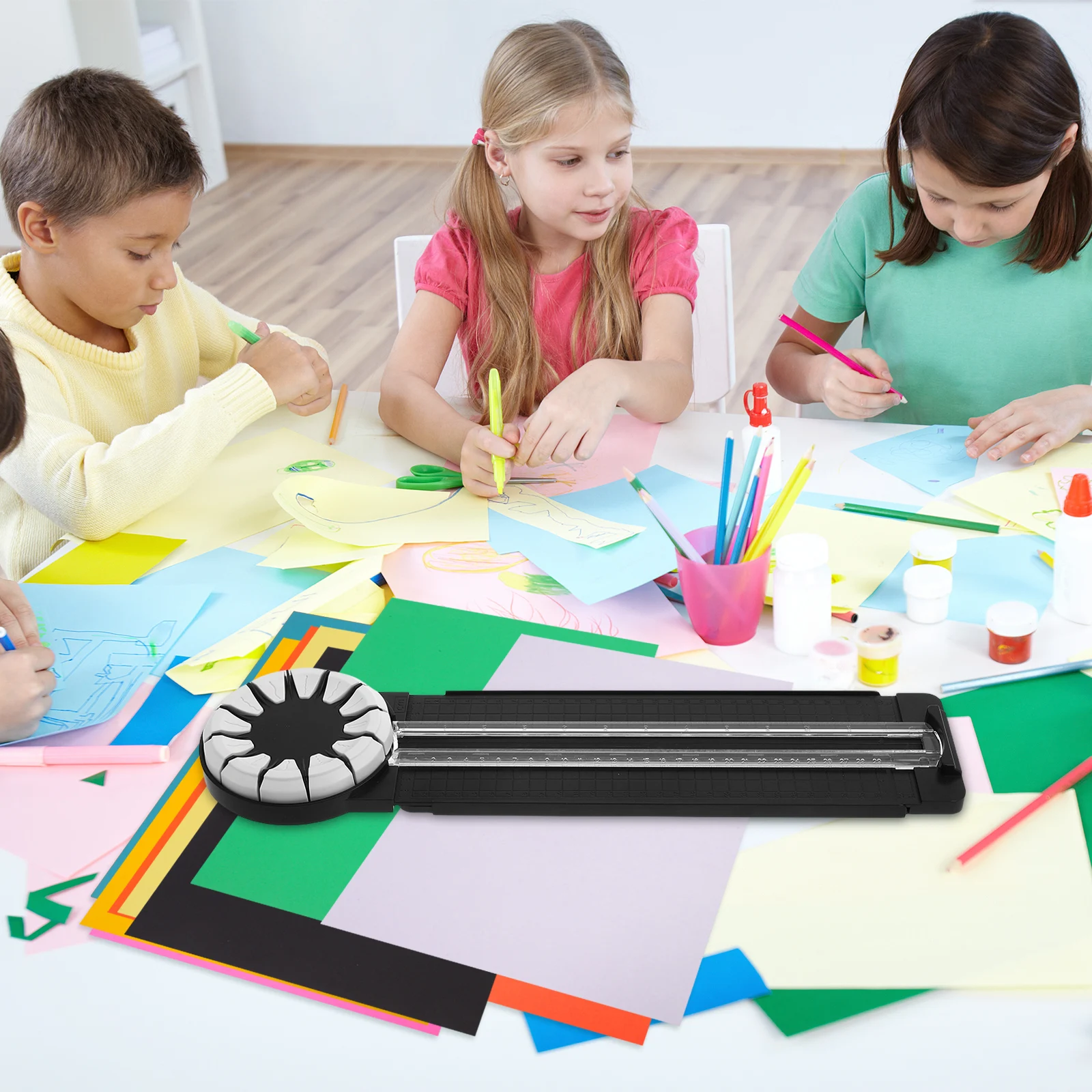 

Premium Paper Trimmer High Precision Stack Cutter For Cardstock Scrapbooking Photos Rotary Slicer Craft Edge Chopper Straight