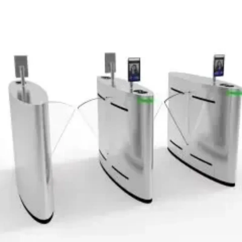 

Biometric Turnstile with QR Code Scanner Face Recognition Access Control Card Reader for Security Glass Swing Barrier Gate