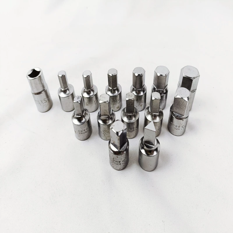 21PCS /15Pcs Drain Plug Sump Key Set Gearbox Axle Repair Oil Sump Screw Sleeve Wrench Oil Bottom Screw Wrench