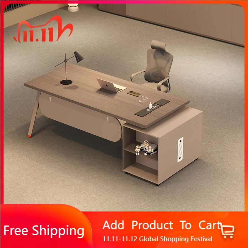 

Light Luxury Simple Boss Table Modern Designer Customization Reading Storage Desk Filing Cabinets Bureau Meuble Furniture