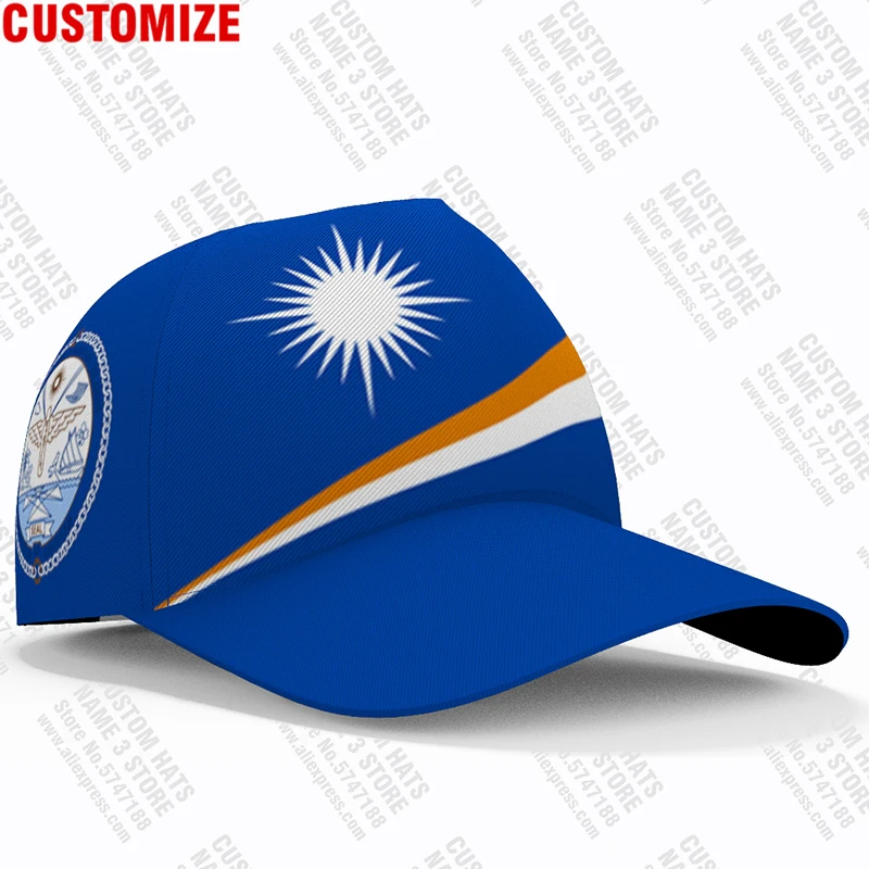 Marshall Islands Baseball Caps Custom Made Name Team Logo Hat Mhl Country Fishing Micronesians Travel Nation Flag Photo Headgear