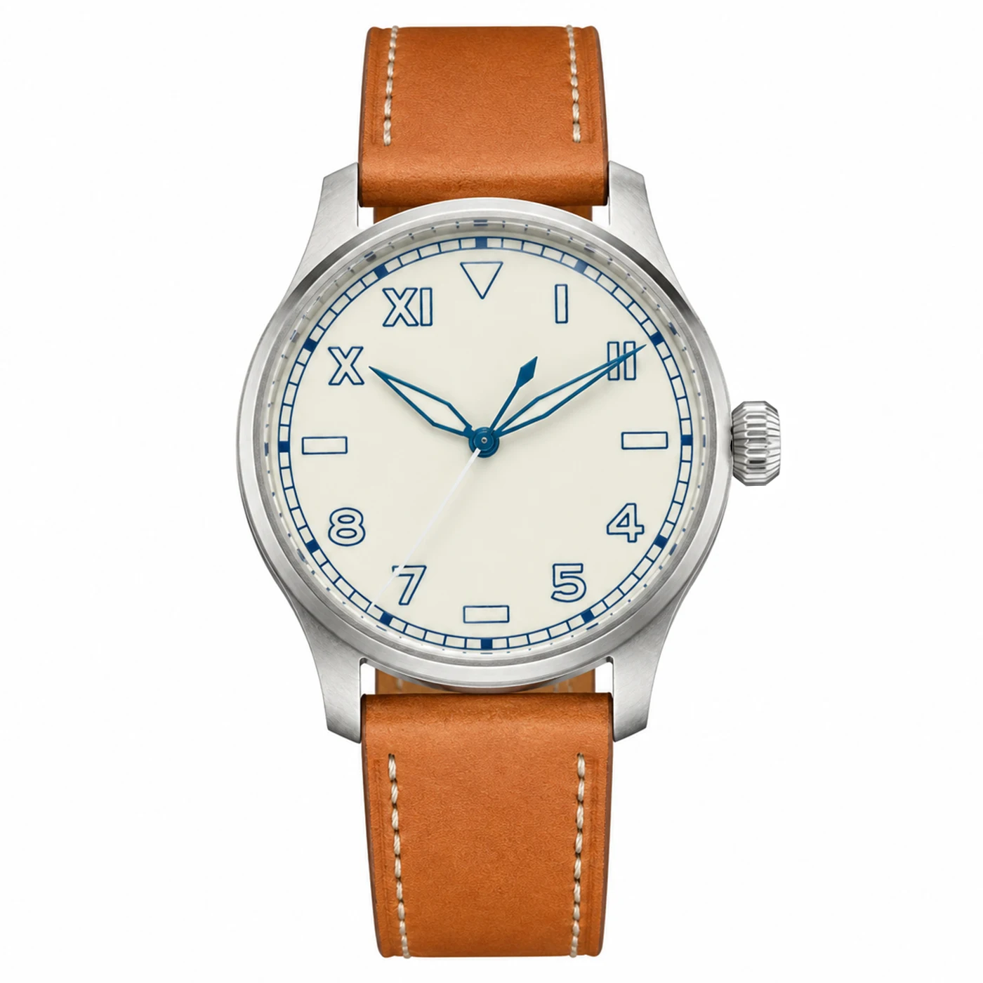 HRUODLAND Herren-Automatikuhr im Vintage-Stil, Pilotenuhr, PT5000, Saphirglas, BGW9, leuchtend, 100 m wasserdicht, 40 mm, mechanische Retro-Armbanduhr