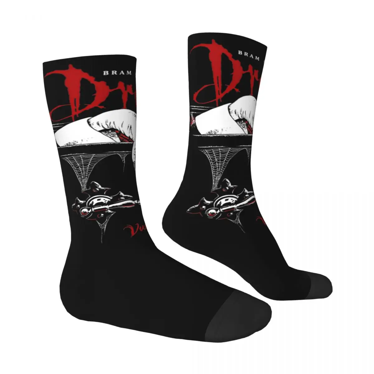 Chaussettes à motif de vampire Dracula pour hommes, chaussettes chims, chaussettes coordonnantes d'automne, chaussettes de cyclisme pour adultes, chaussettes de qualité