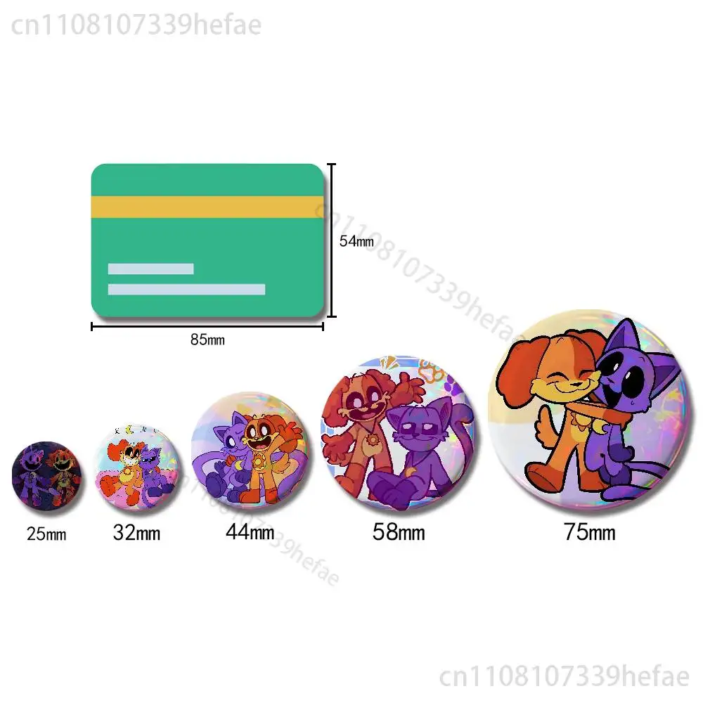 C-Catnap and D-Dogday Pin Tinplate Round Brooch Cosplay Nijigen Otaku Culture Badges 58mm 44mm 32mm 75mm 25mm