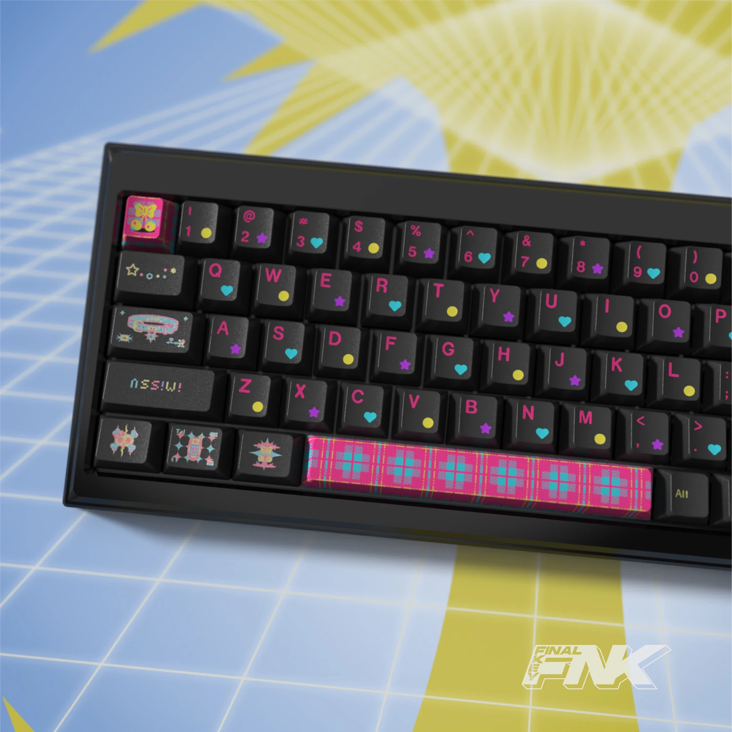 Imagem -03 - Finalkey-cherrybomb Keycap Conjunto para Teclado Mecânico Cereja Perfil Pbt Dye-sublimação