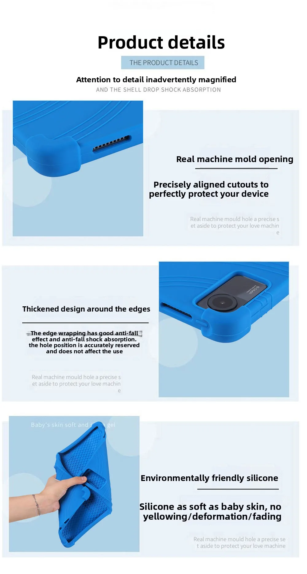Stoßfeste TPU-Hülle für Redmi Pad SE 11, Vollständiger Schutz mit Ständer und Airbag, Mehrere Farben – Detail 6