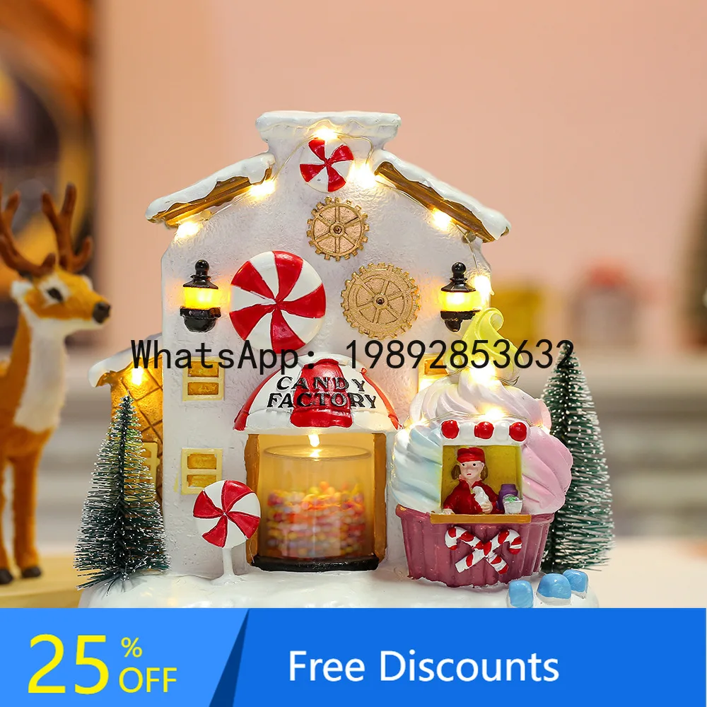 

CZ Christmas Decorations Candy House Music House Desktop Creative Ornaments