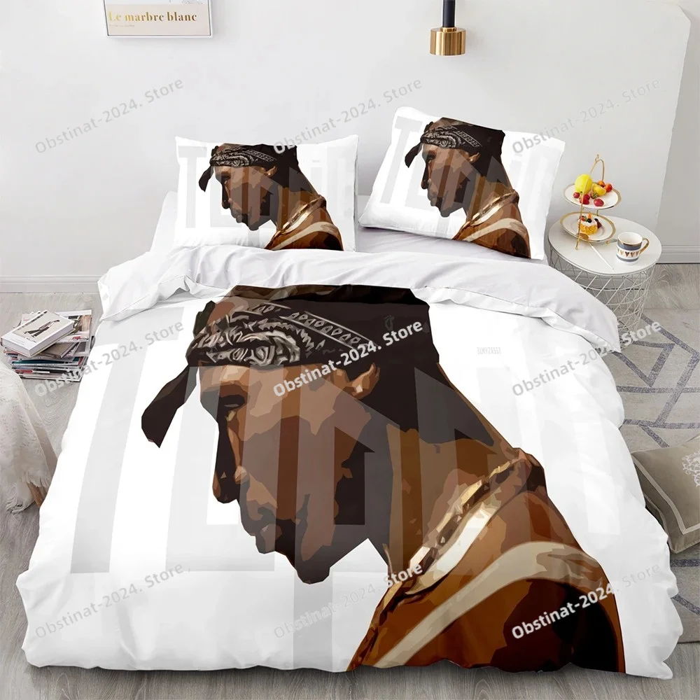 

2Pac Bedding Set Single Twin Full Queen King Size Tupac Amaru Shakur Bed Set Aldult Kid Bedroom Duvetcover Sets 3D Print 043