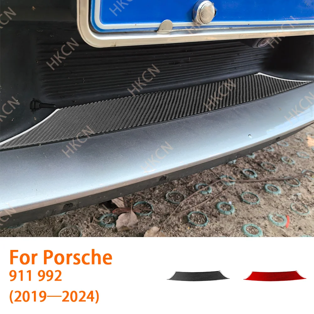 

HKCN For Porsche 911 992 2019—2023 Carbon Fiber Headstock Bumper Central Panel Car Interior Accessories Cover Trim Sticker Decal