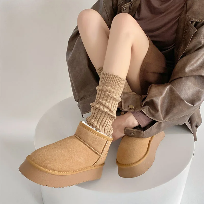 

2026 Autumn Lolita Leg Warmers Socks for Girl Knitted Warm Foot Cover Women Warmer Winter Crochet Heap Heap Socks Boot Cuffs