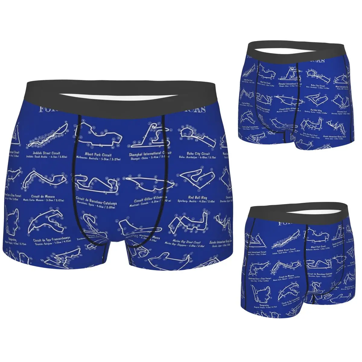 

Boxer Underpants Shorts F1 Race Tracks Panties Men Breathable Underwear for Homme Man Boyfriend Gift