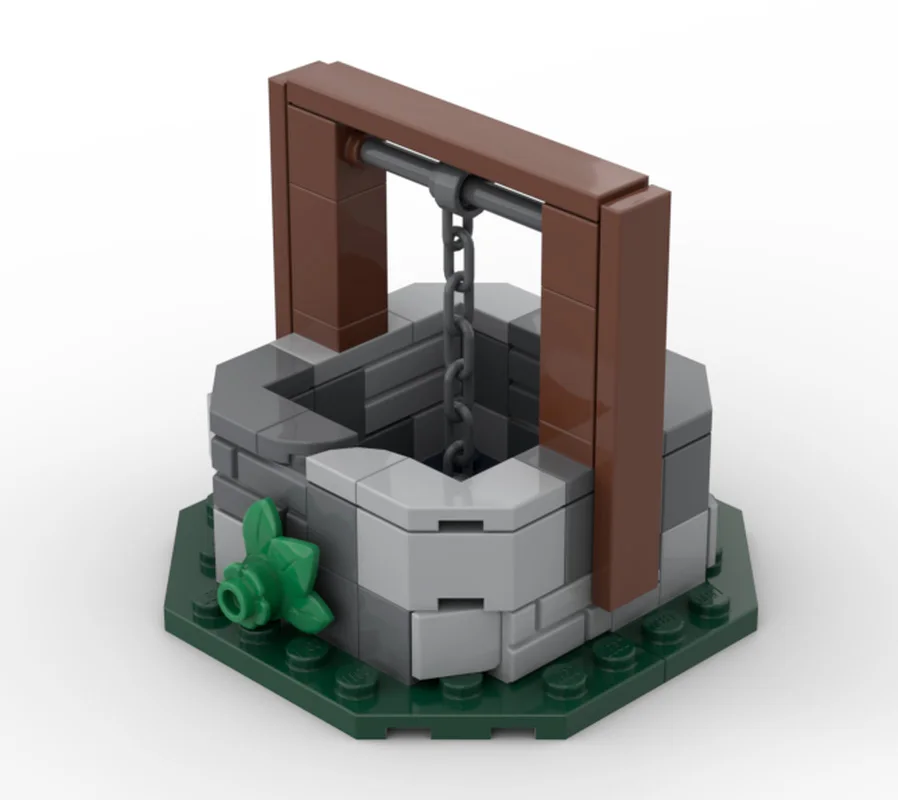 MOC ビルディングブロックは DIY カスタム中世井戸モデルクリエイティブ組み立ておもちゃセットすべての建築に適したフェスティバルギフト