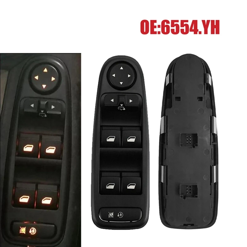 Car Master Power Window Switch 6554YH For Citroen C4 Grand Picasso 2007-2014 Front Window Lifter Control Switch